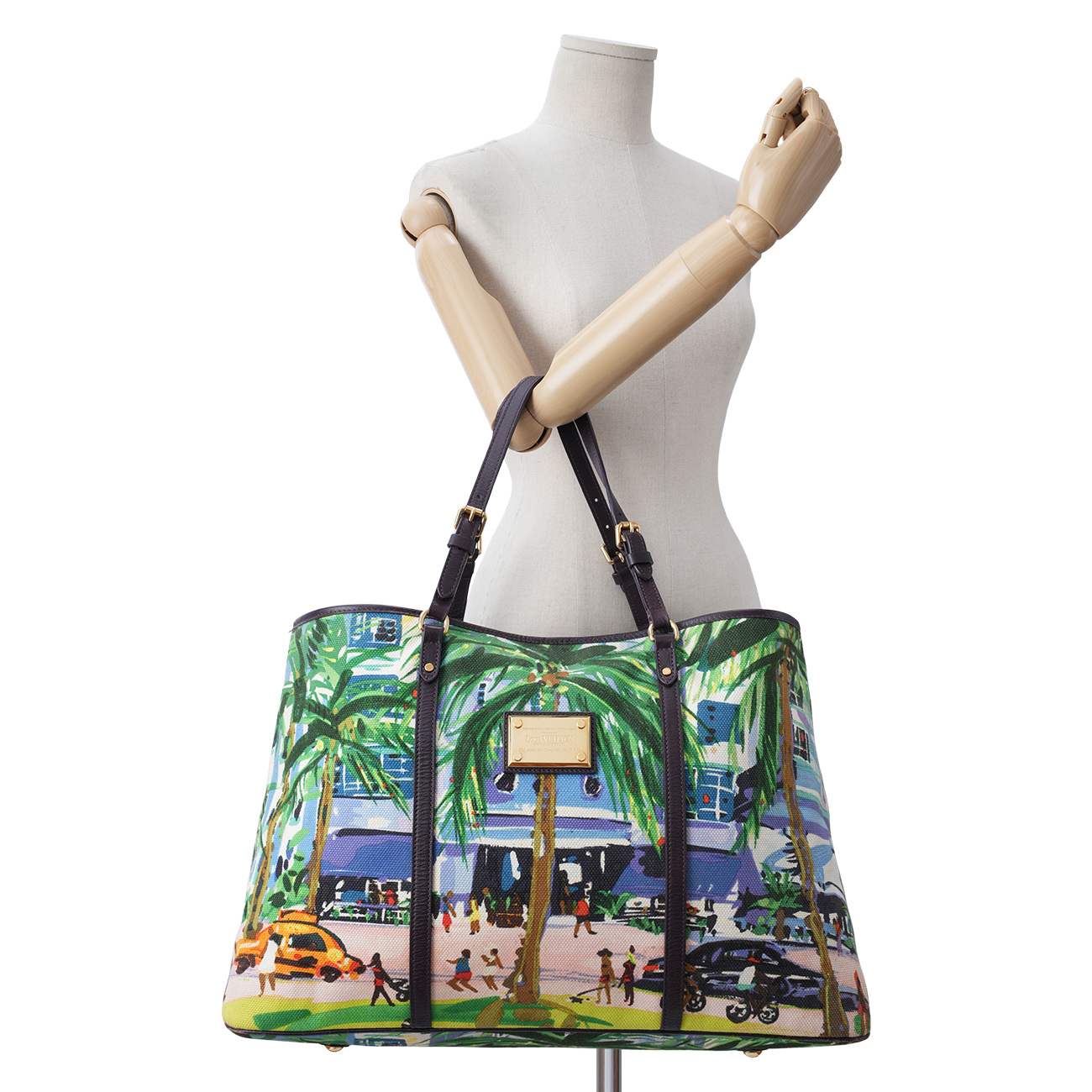 LOUIS VUITTON(USED)루이비통 시즌 패브릭 쇼퍼백